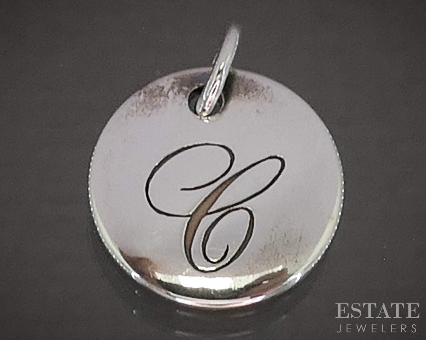 Sterling Silver Tiffany & Co. Small Notes Initial C Charm 1.9g p28255