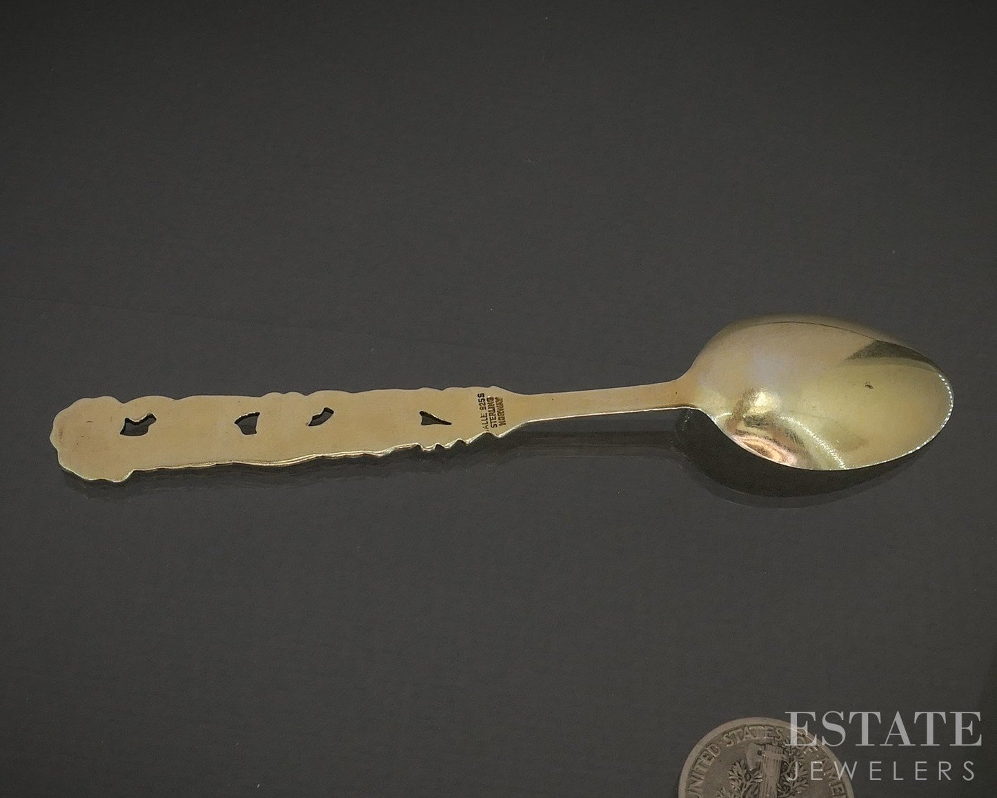 Vintage Sterling Noryway Oystein Balle Enameled Tea Spoon 9.5g p28212