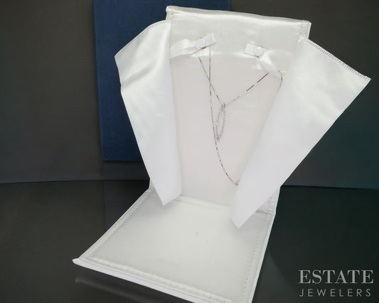 14k White Gold Na Hoku Natural .27ctw Diamond Celestial Necklace 8g 18"L p27555
