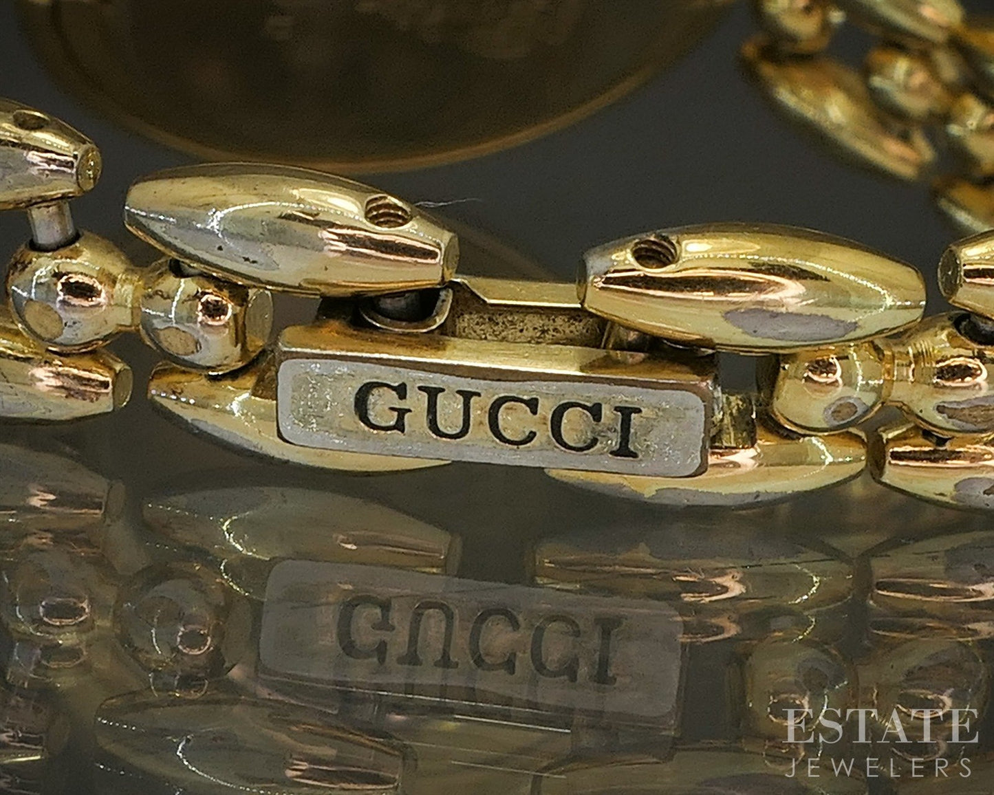 Gucci 11/12 Gold Tone White Dial Bracelet Ladies Watch p26795