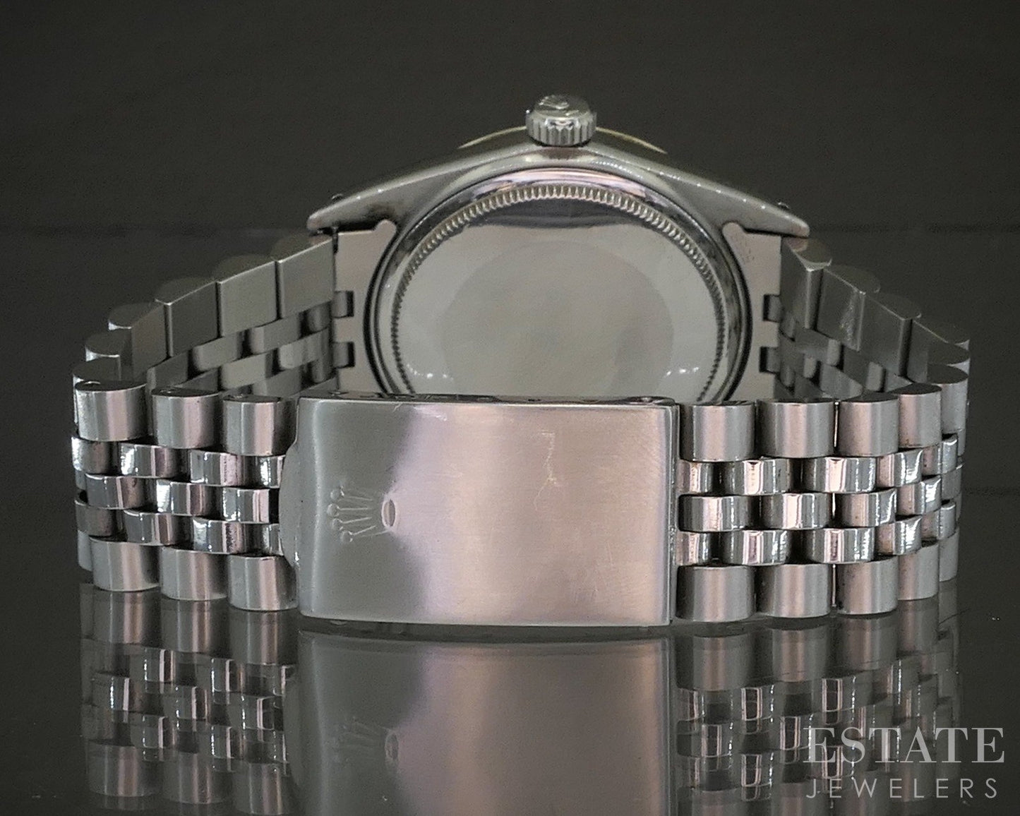 1981 Rolex Datejust Stainless Jubilee 16014 Silver Stick Dial Mens Watch p29521