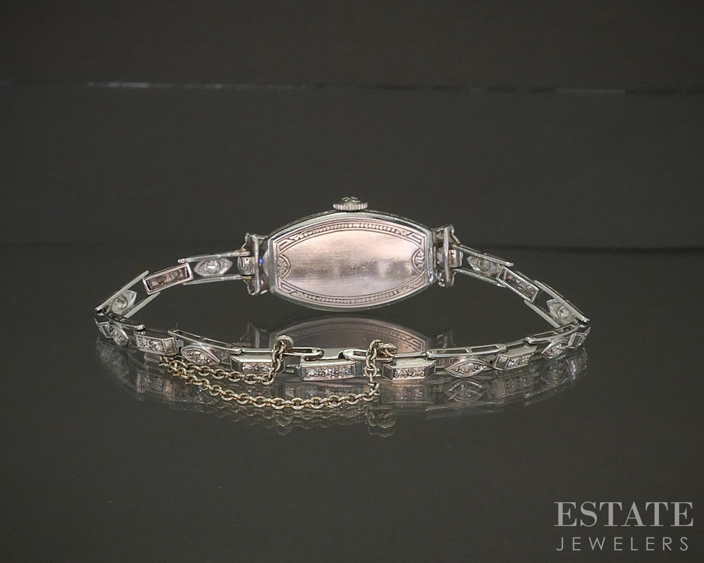 Antique Art Deco Platinum 1ctw Diamond Girard Perregaux Ladies Watch 17g p26546