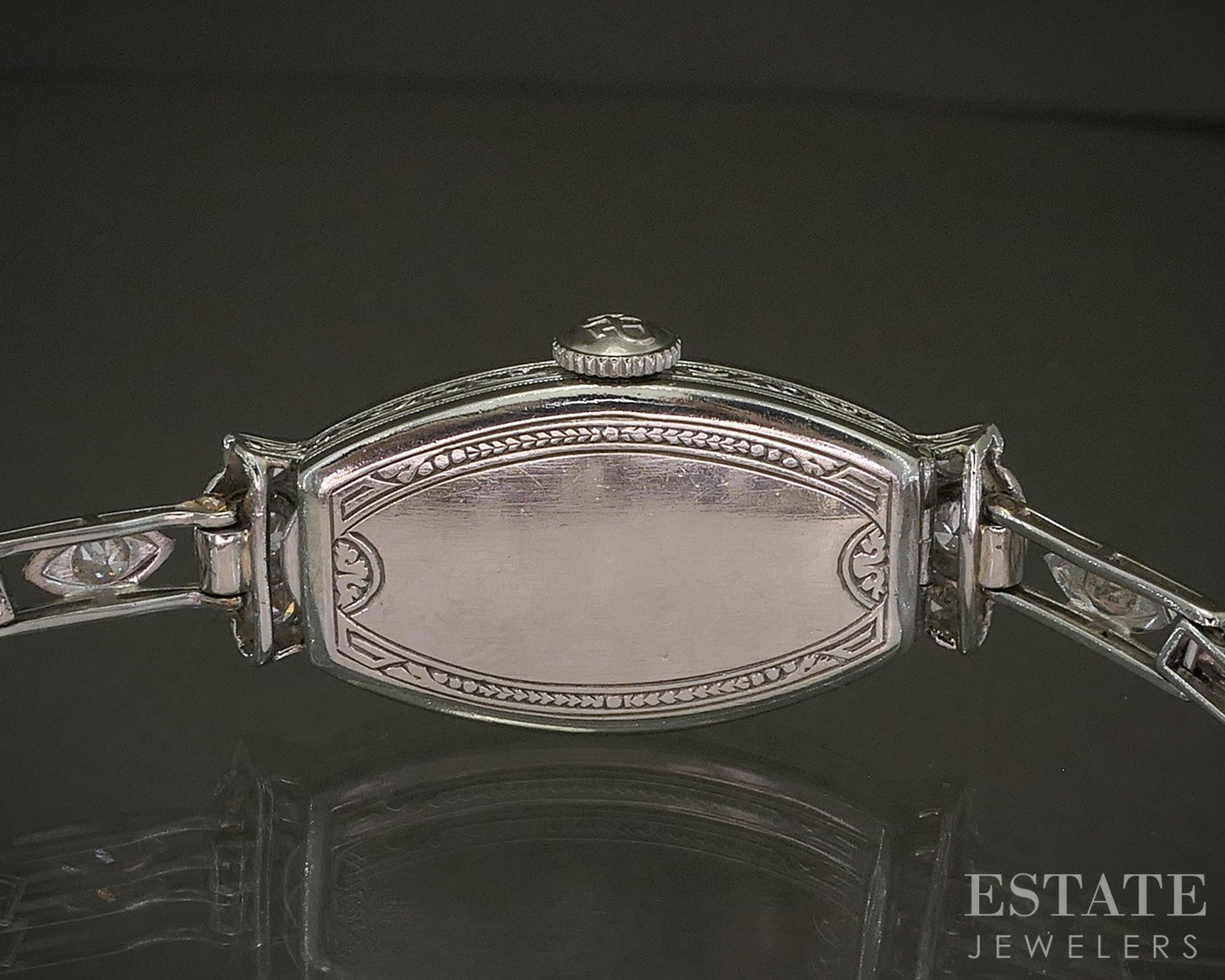 Antique Art Deco Platinum 1ctw Diamond Girard Perregaux Ladies Watch 17g p26546