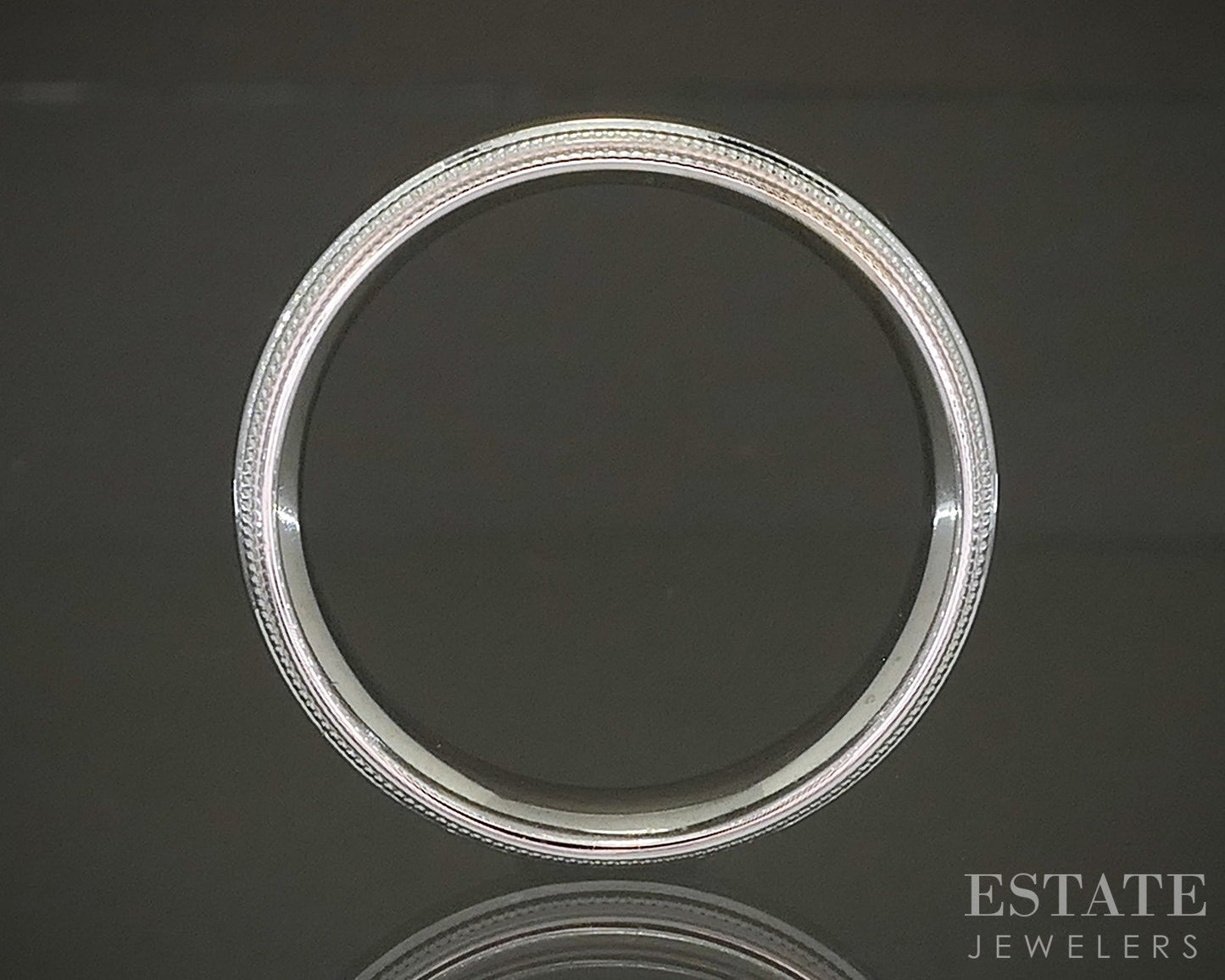 14k White Gold 5.6mm Smooth Comfort Fit Mens Wedding Band 8.6g p27862