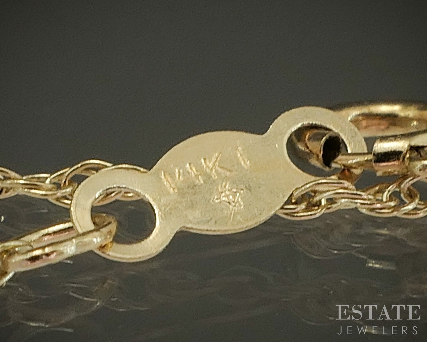 14k Yellow Gold Round Natural .26ct Diamond Solitaire Necklace 18"L p27806b