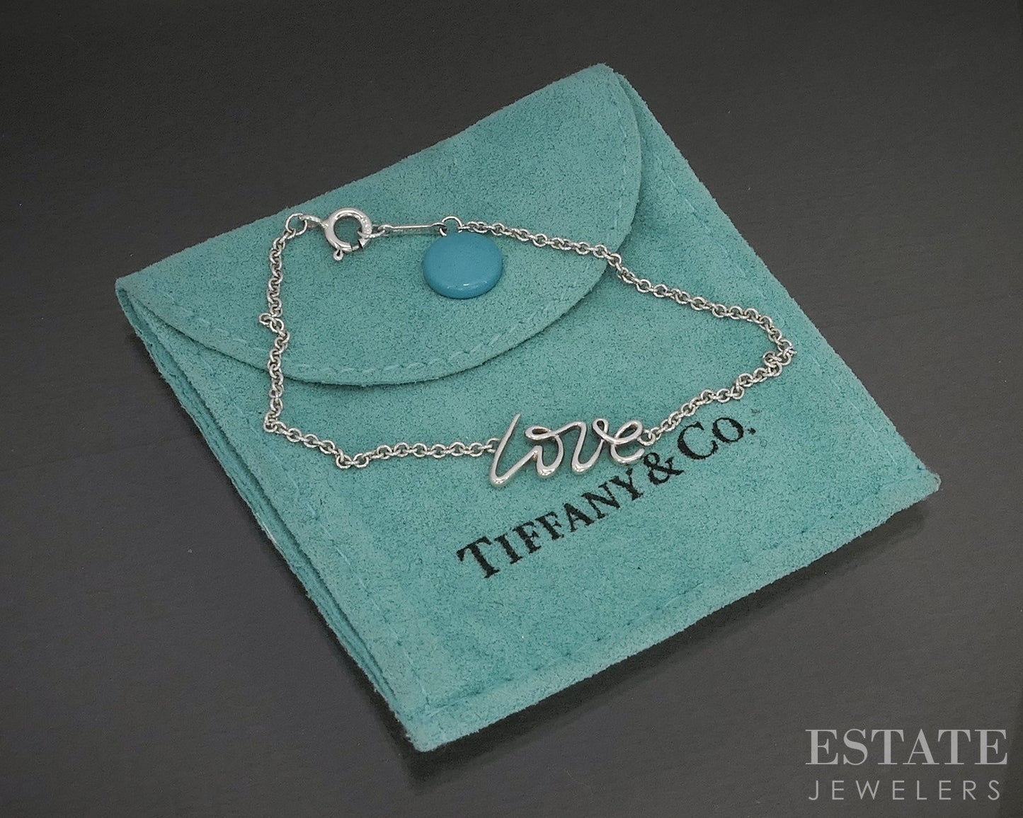 Sterling Paloma Picasso Tiffany & Co Love Graffiti Bracelet 1.6g 6.5"L p28285