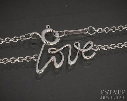 Sterling Paloma Picasso Tiffany & Co Love Graffiti Bracelet 1.6g 6.5"L p28285