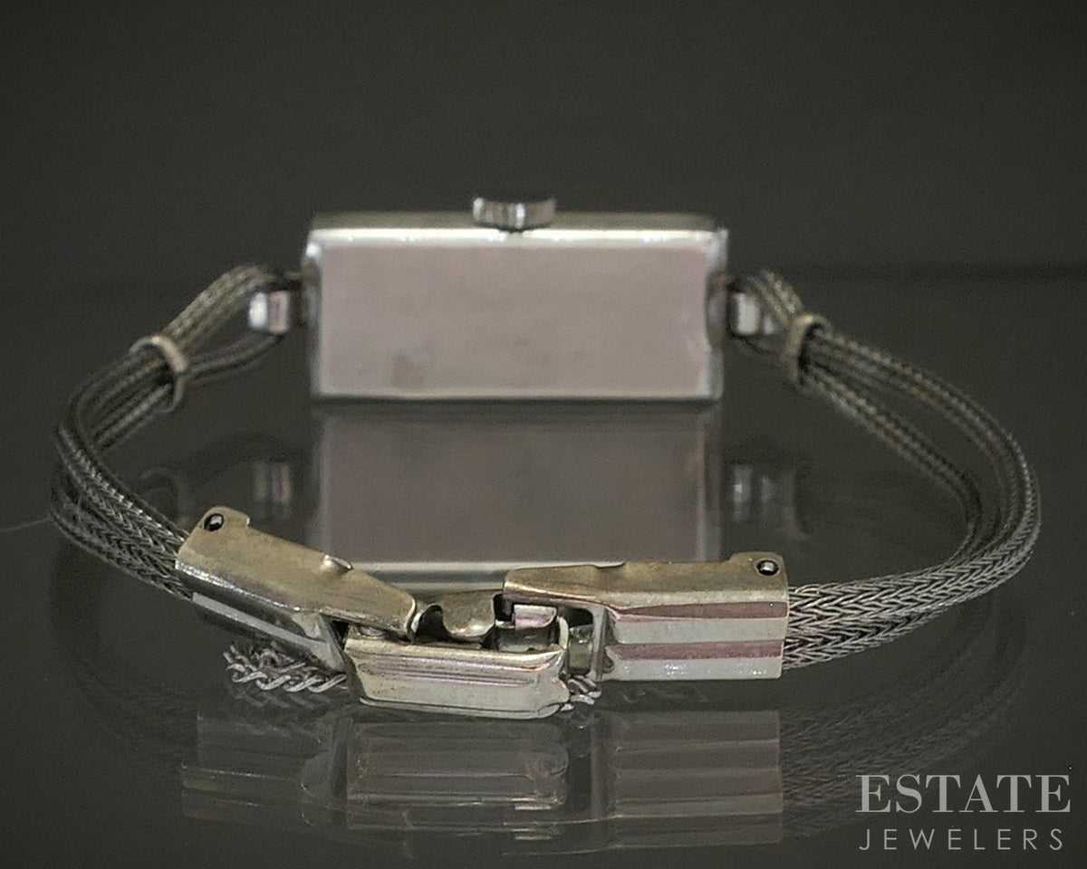 Antique Platinum Single Cut Natural Diamond Jessop Ladies Watch 10.8g p29258
