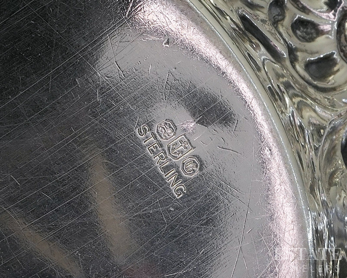 1887 Sterling Gorham A259M Floral Repousse Pierced Bowl Candy Dish 196g p29122