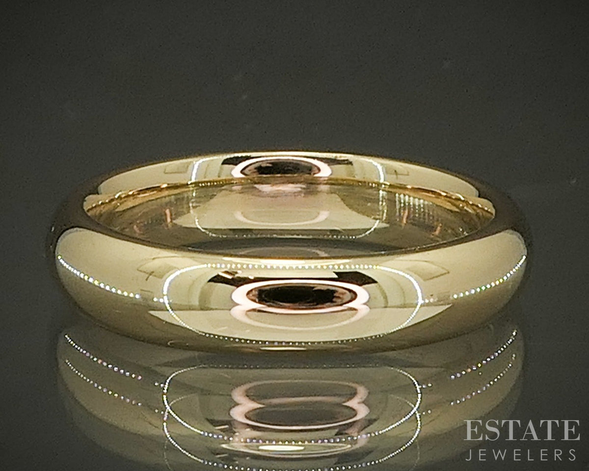 Vintage 18k Yellow Gold 4.7mm Comfort Fit Ladies Wedding Band 5.9g p28093
