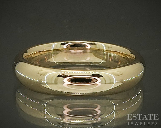 Vintage 18k Yellow Gold 4.7mm Comfort Fit Ladies Wedding Band 5.9g p28093