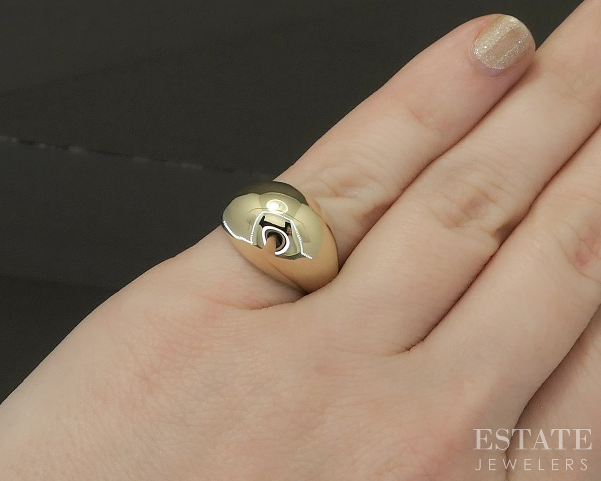 14k Yellow Gold Domed Smooth Ladies Band Ring 6.7g p28864