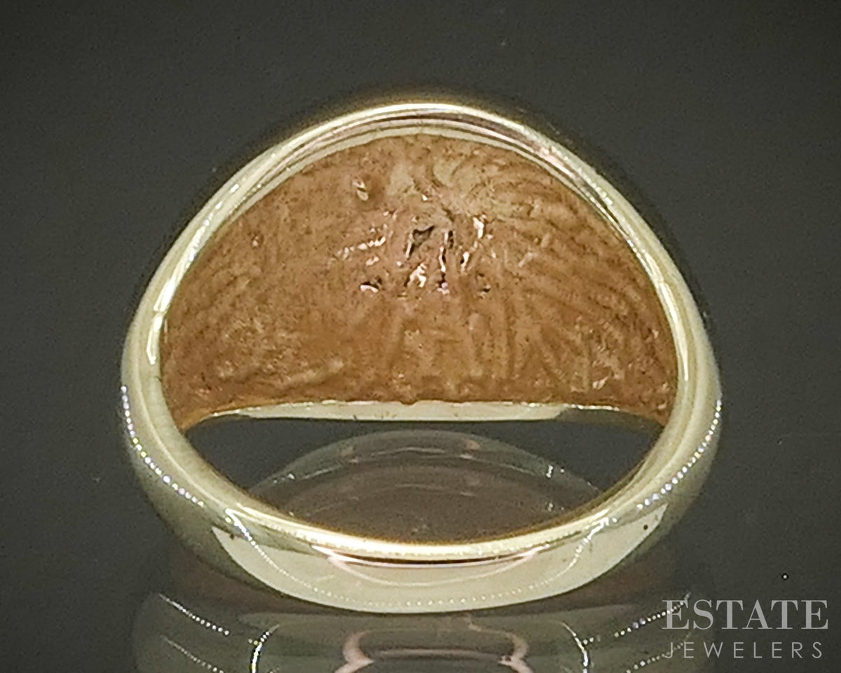 14k Yellow Gold Domed Smooth Ladies Band Ring 6.7g p28864