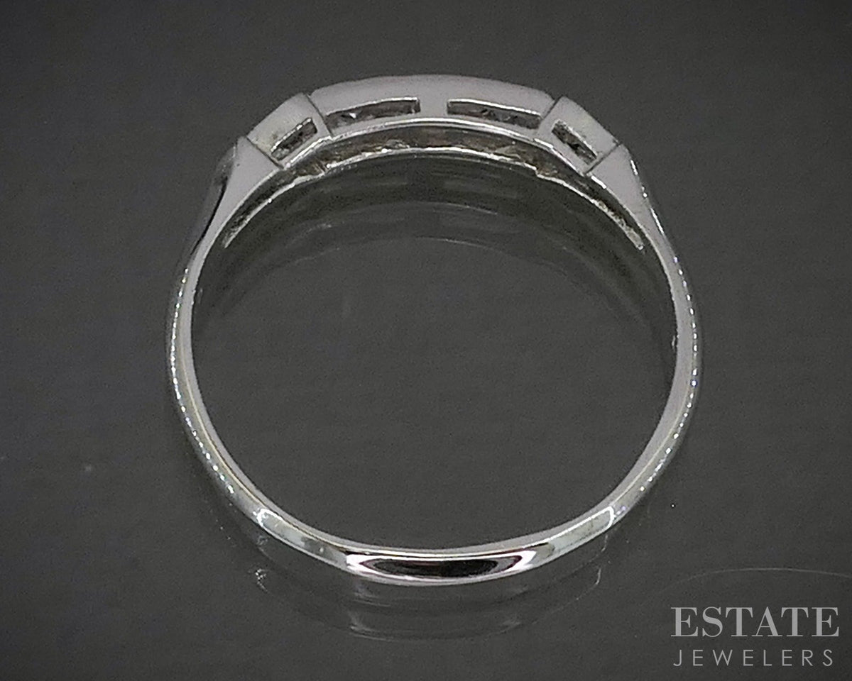 Vintage Platinum Single Cut Natural .07ctw Diamond Ladies Wedding Band 2g p28731