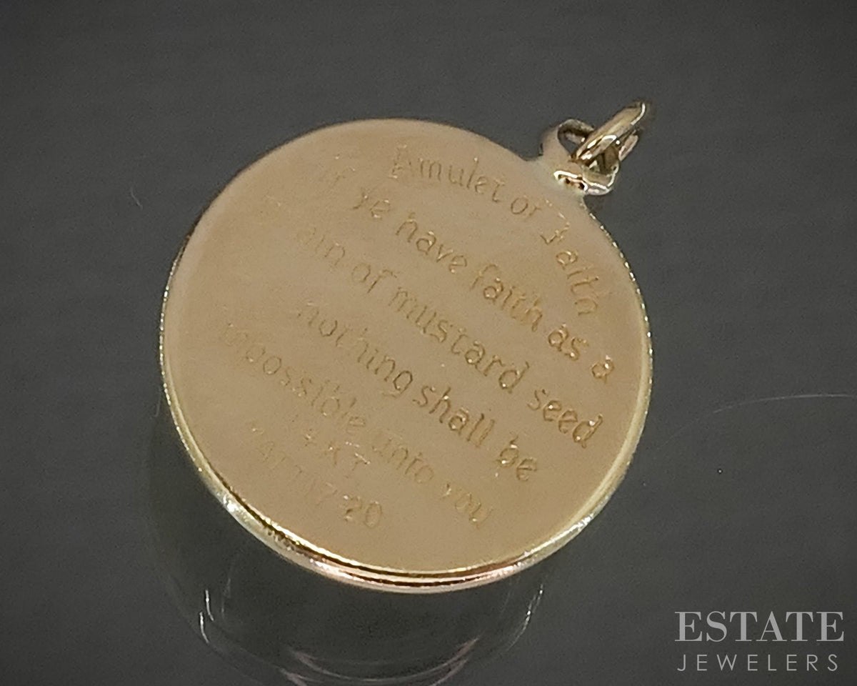 14k Yellow Gold Faith of a Mustard Seed Charm 1.7g p29246