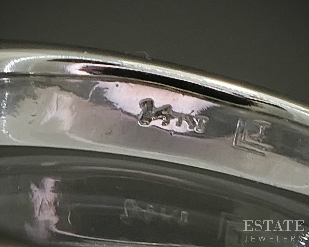 14k White Gold Natural .90ctw Diamond 9-Stone Ladies Wedding Band 3.8g p28949