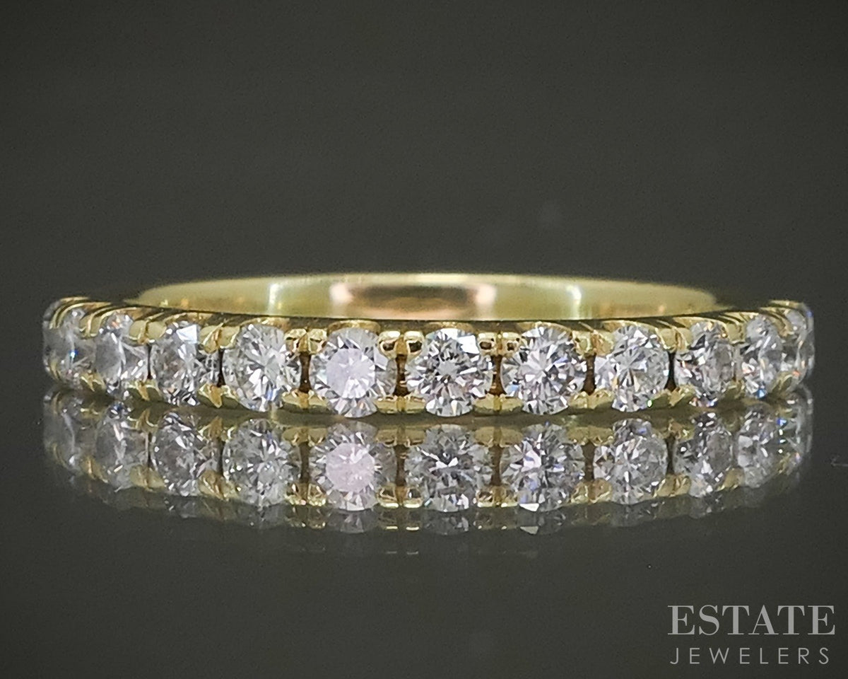 18k Yellow Gold Natural Diamond Simon G. Ladies Wedding Band Ring 2.8g p28932