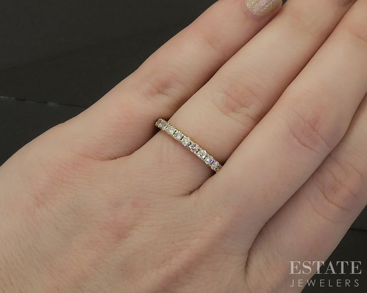18k Yellow Gold Natural Diamond Simon G. Ladies Wedding Band Ring 2.8g p28932