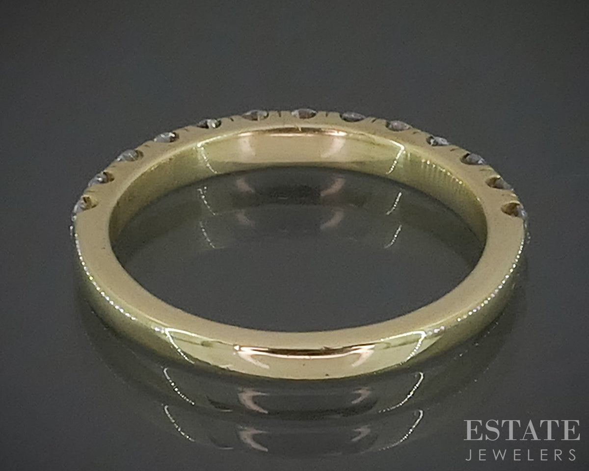 18k Yellow Gold Natural Diamond Simon G. Ladies Wedding Band Ring 2.8g p28932