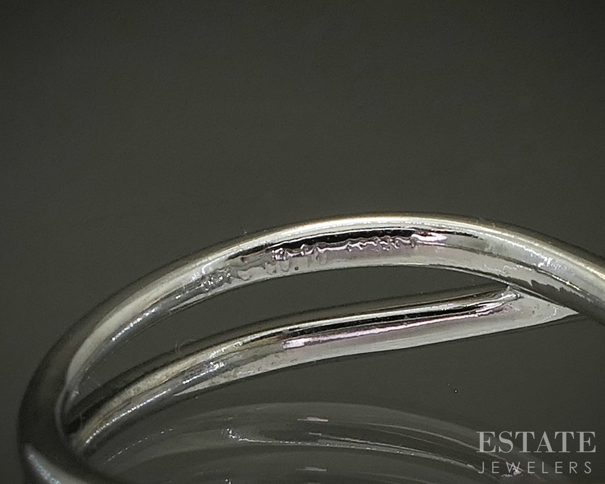 18k White Gold Princess EGL Natural 1.04ct Diamond Engagement Ring 3g p27570