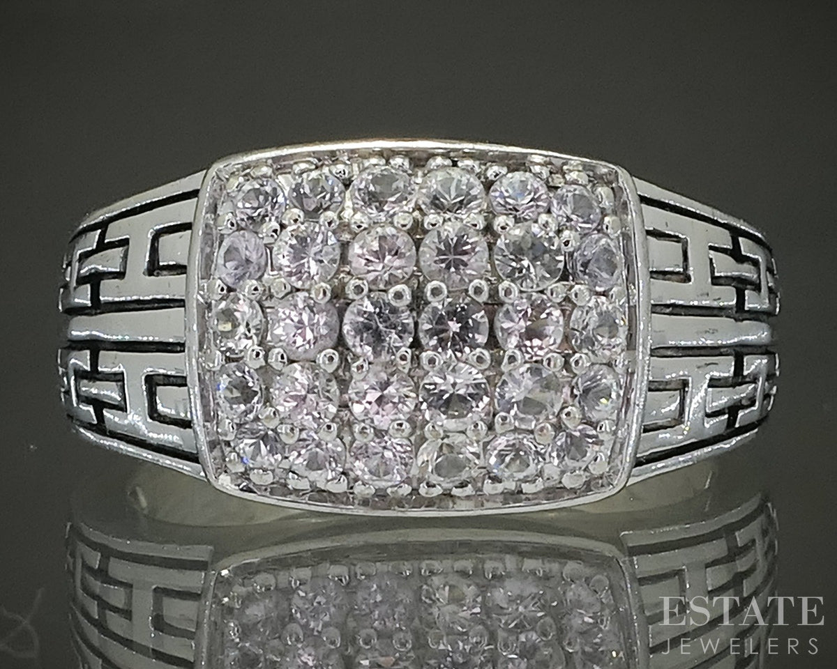 Sterling Natural White Sapphire EFFY Ladies Band Ring 8.7g p29351