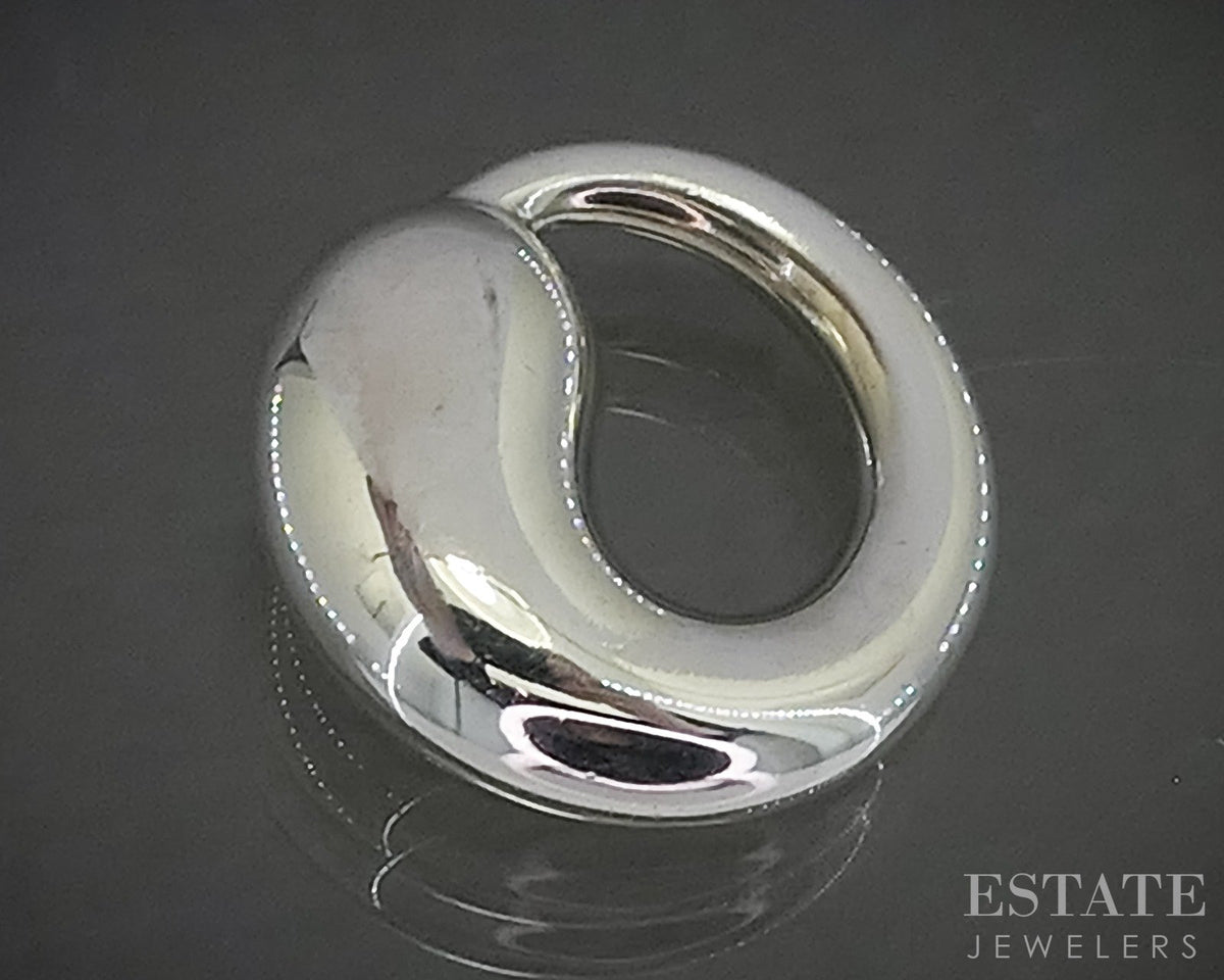 Sterling Silver Tiffany & Co. Elsa Peretti Eternal Circle Pendant 6.5g p29088
