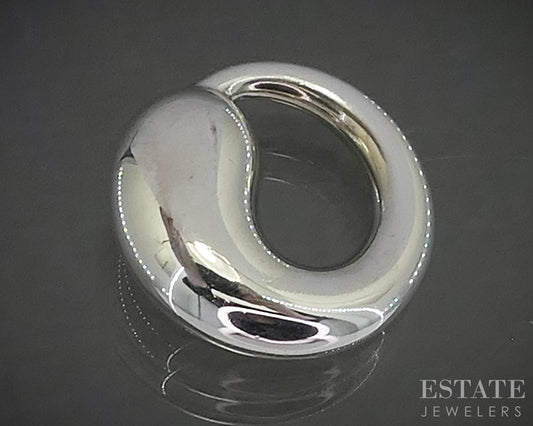 Sterling Silver Tiffany & Co. Elsa Peretti Eternal Circle Pendant 6.5g p29088