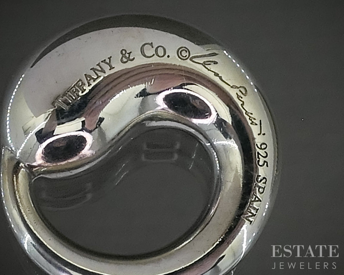 Sterling Silver Tiffany & Co. Elsa Peretti Eternal Circle Pendant 6.5g p29088