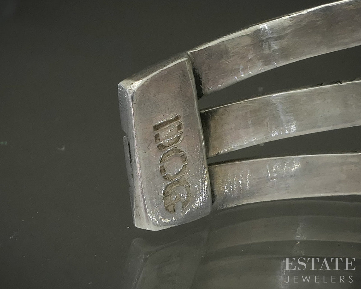 Sterling Navajo Turquoise Fred Harvey Era Signed Cuff Bracelet 61g p25321