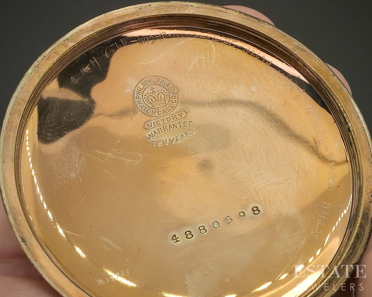 1910 Gold Filled Elgin Grade 289 Fancy Dial Pocket Watch p30435