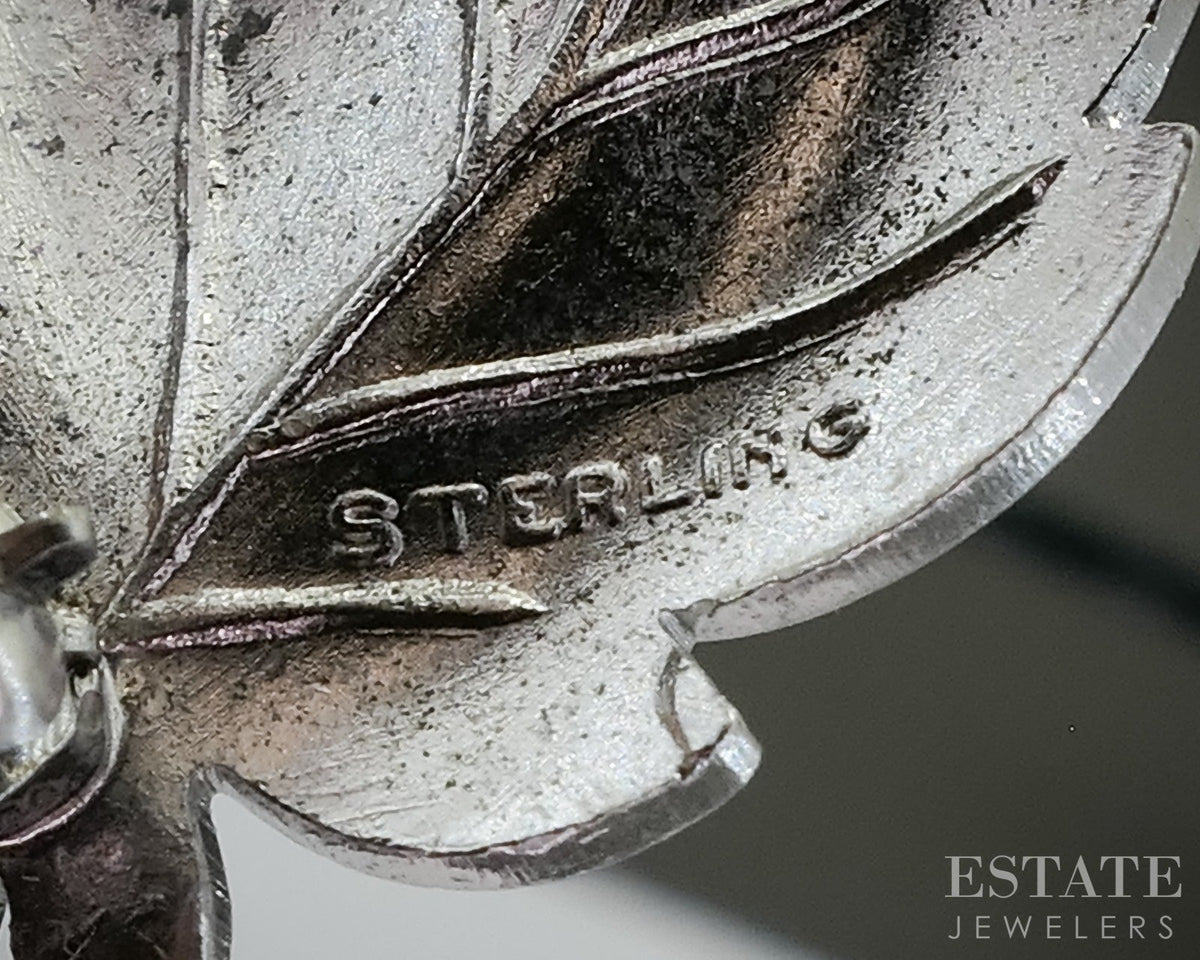 Sterling Silver Tiffany & Co. Maple Leaf Pin Brooch 7.0g p30008