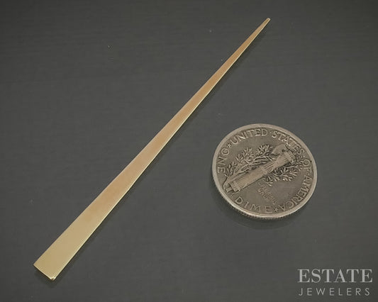 Antique 14k Yellow Merrin Toothpick & Leather Case 1.4g p31061
