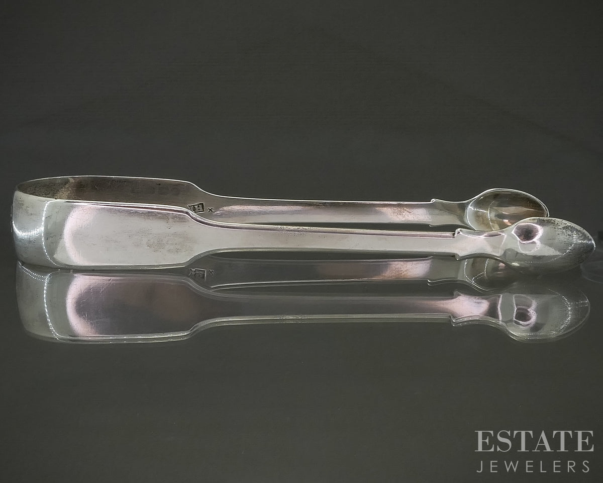 Antique 1827 Sterling Silver London John Harris IV Ice Sugar Tongs 36g p30915