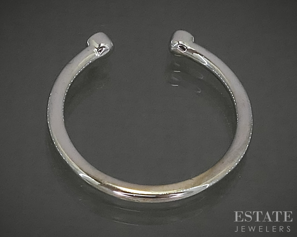 14k White Gold Natural Diamond Kendra Scott "Audrey" Open End Band Ring p31459
