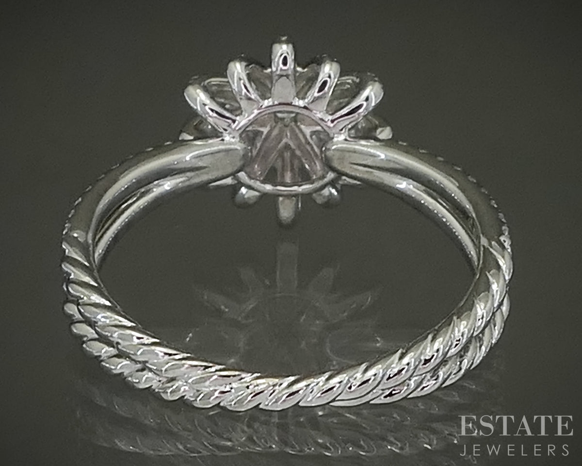 18k White Gold David Yurman Natural Diamond Starburst Ring 4.5g p30852