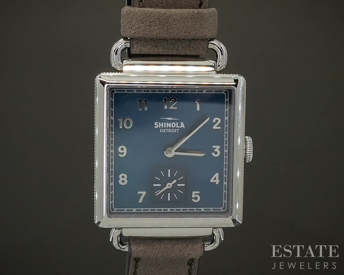 Shinola Cass 28mm Stainless Blue MOP Double Wrap Ladies Watch p30847