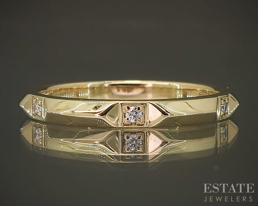 18k Yellow Gold Tiffany & Co. True Diamond Ladies Band Ring 3.8g p30861