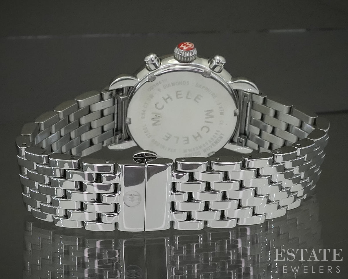 Michele CSX Chronograph MOP Diamond Stainless Ladies Watch p30174