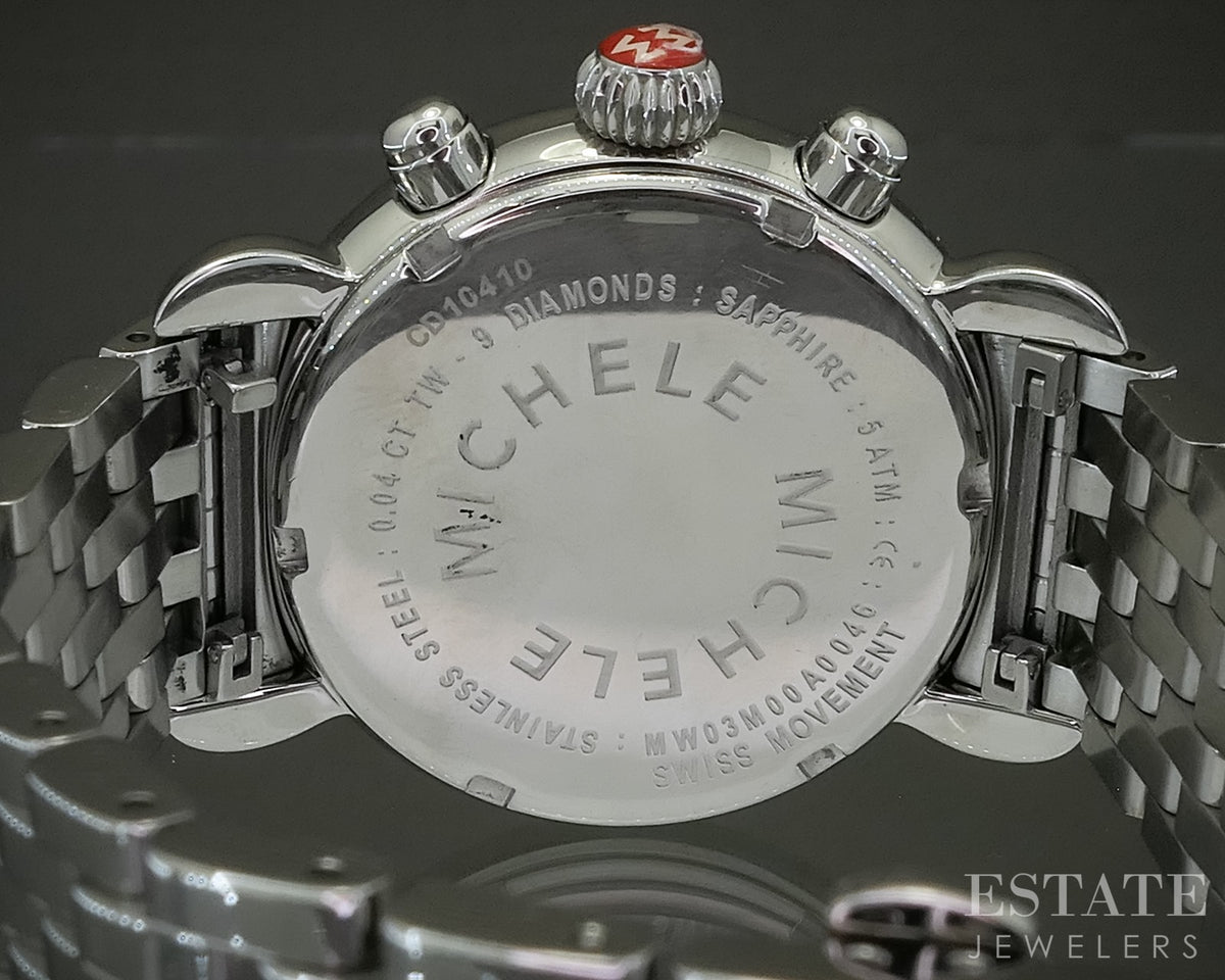 Michele CSX Chronograph MOP Diamond Stainless Ladies Watch p30174