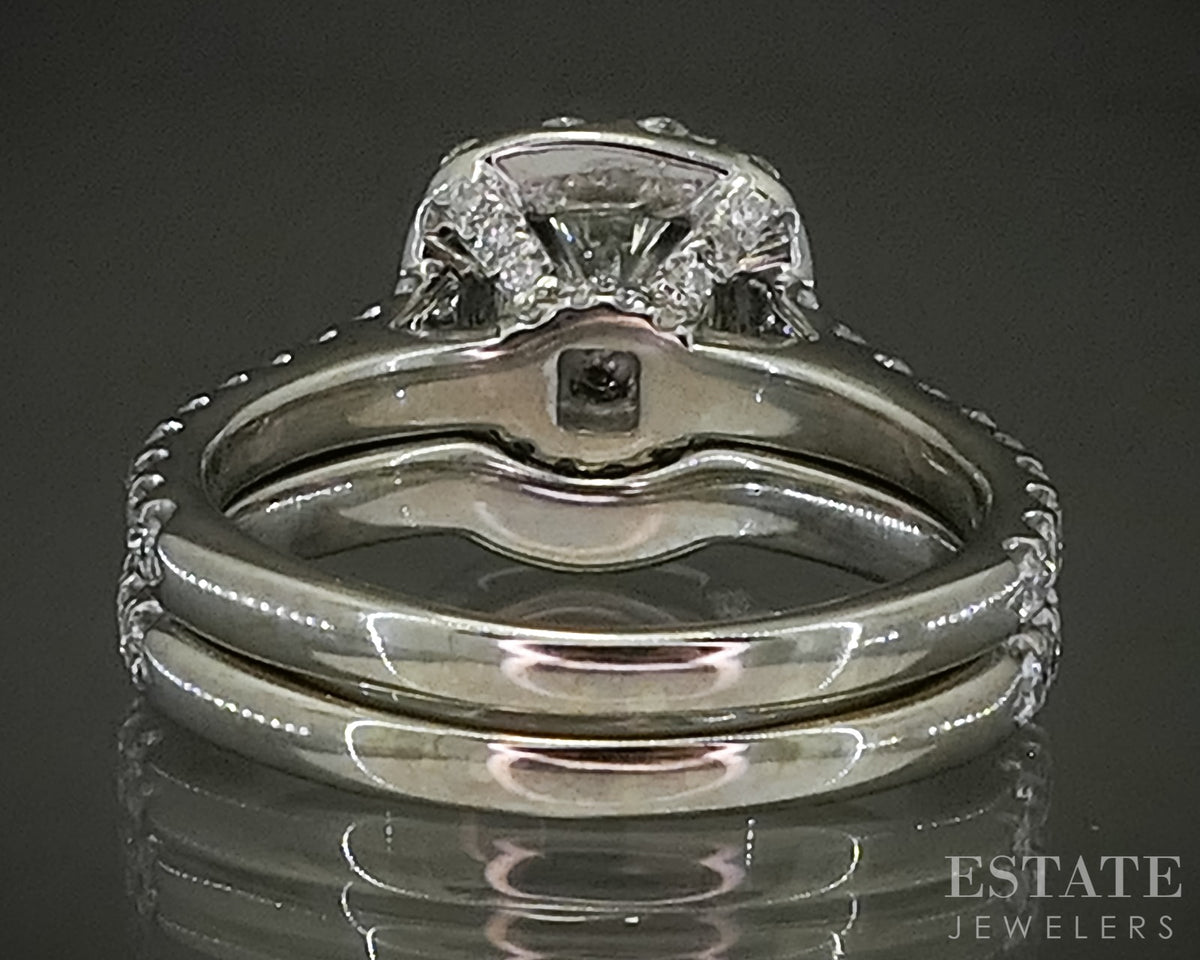 14k White Gold Round Natural 1.05ctw Diamond Neil Lane Wedding Set 6.2g p29688