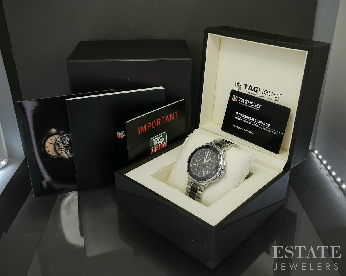 Tag Heuer Formula 1 Chronograph CAH1210 Black Ceramic Mens Watch p29734