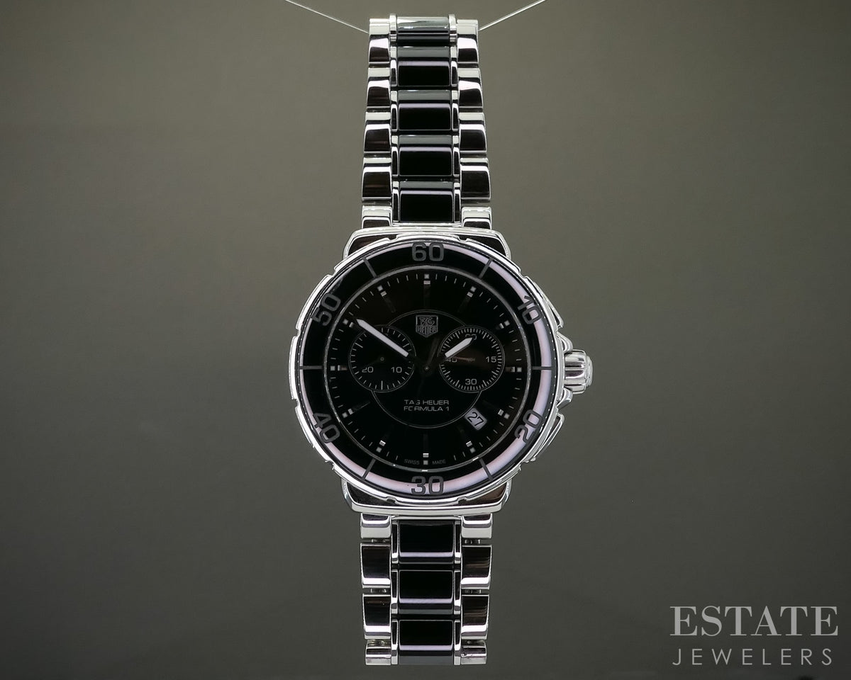 Tag Heuer Formula 1 Chronograph CAH1210 Black Ceramic Mens Watch p29734