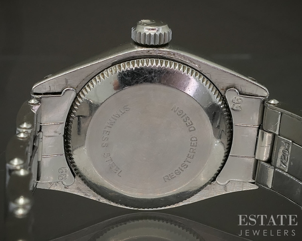1960 Rolex Oyster Perpetual 6718 Stainless Diamond Dial 24mm Ladies Watch p28872