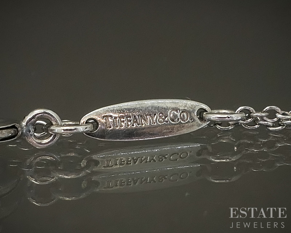Sterling Silver Tiffany & Co. Elsa Peretti Teardrop Necklace 3.2g 16"L p29087