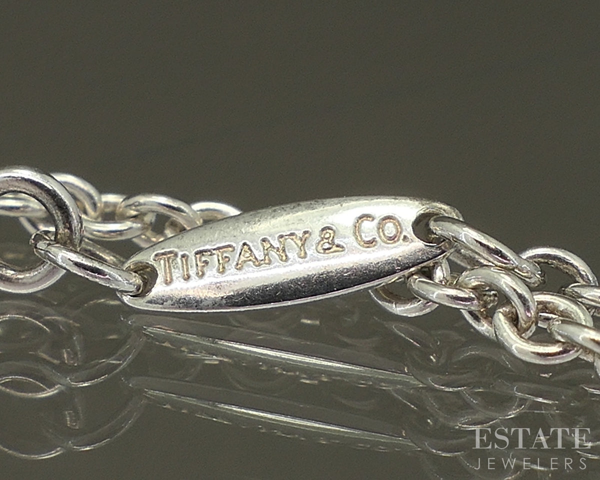 Sterling Silver Tiffany & Co. Elsa Peretti Open Heart Bracelet 2.5g 7.5"L p30411