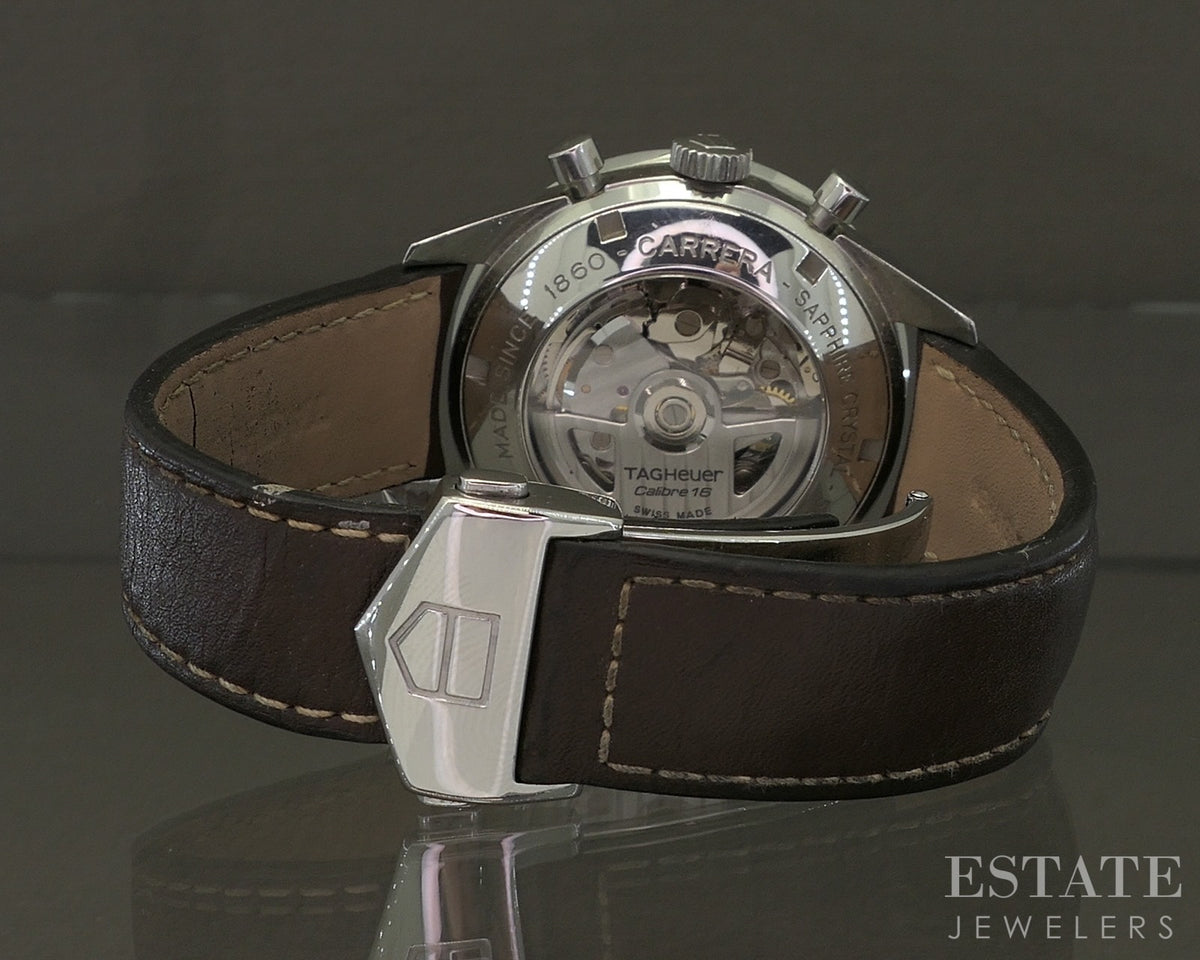 Tag Heuer Carrera Automatic Brown Chronograph CV2013 Mens Watch p28033