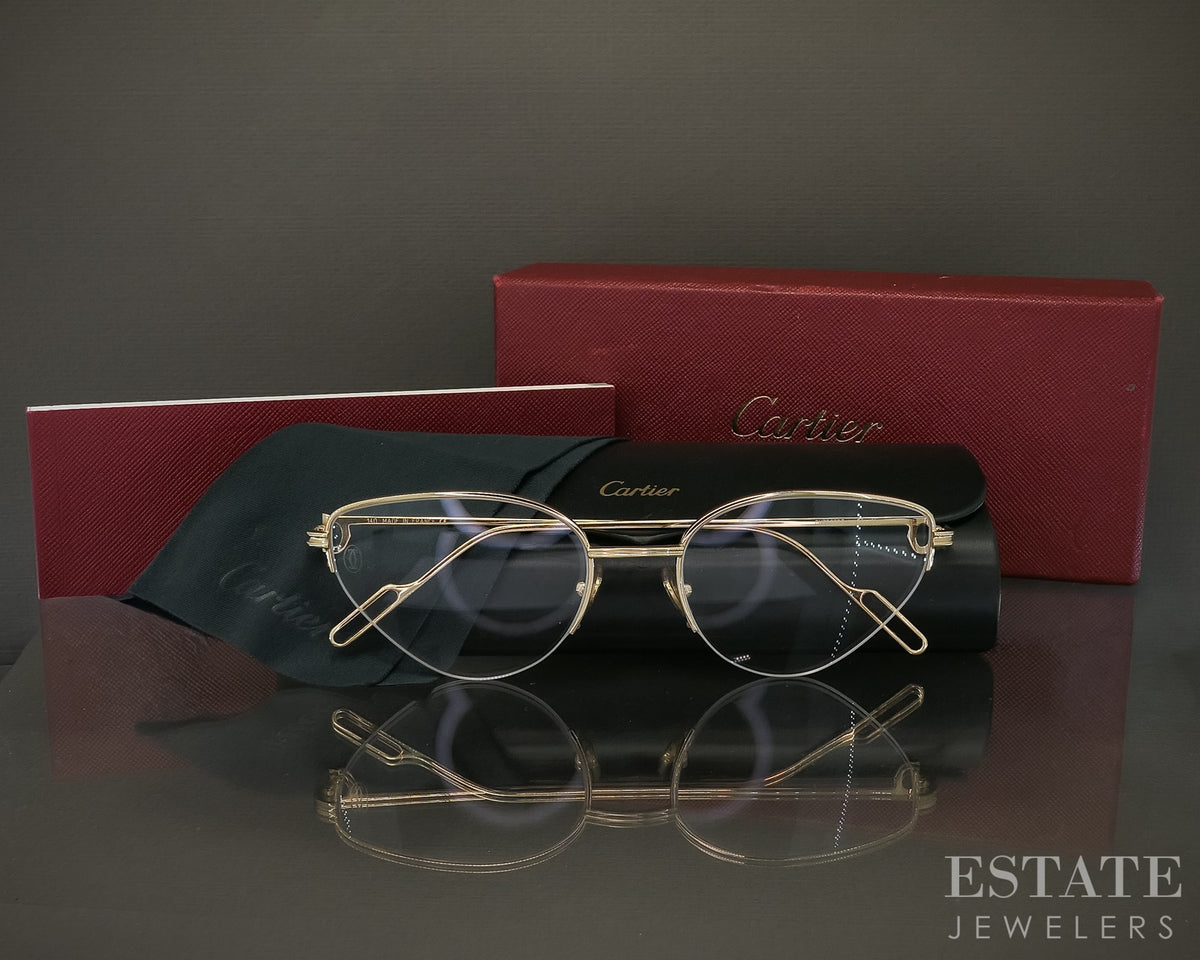 Cartier Premiere de Cartier Gold Cat Eye Ladies Eyeglasses p30027