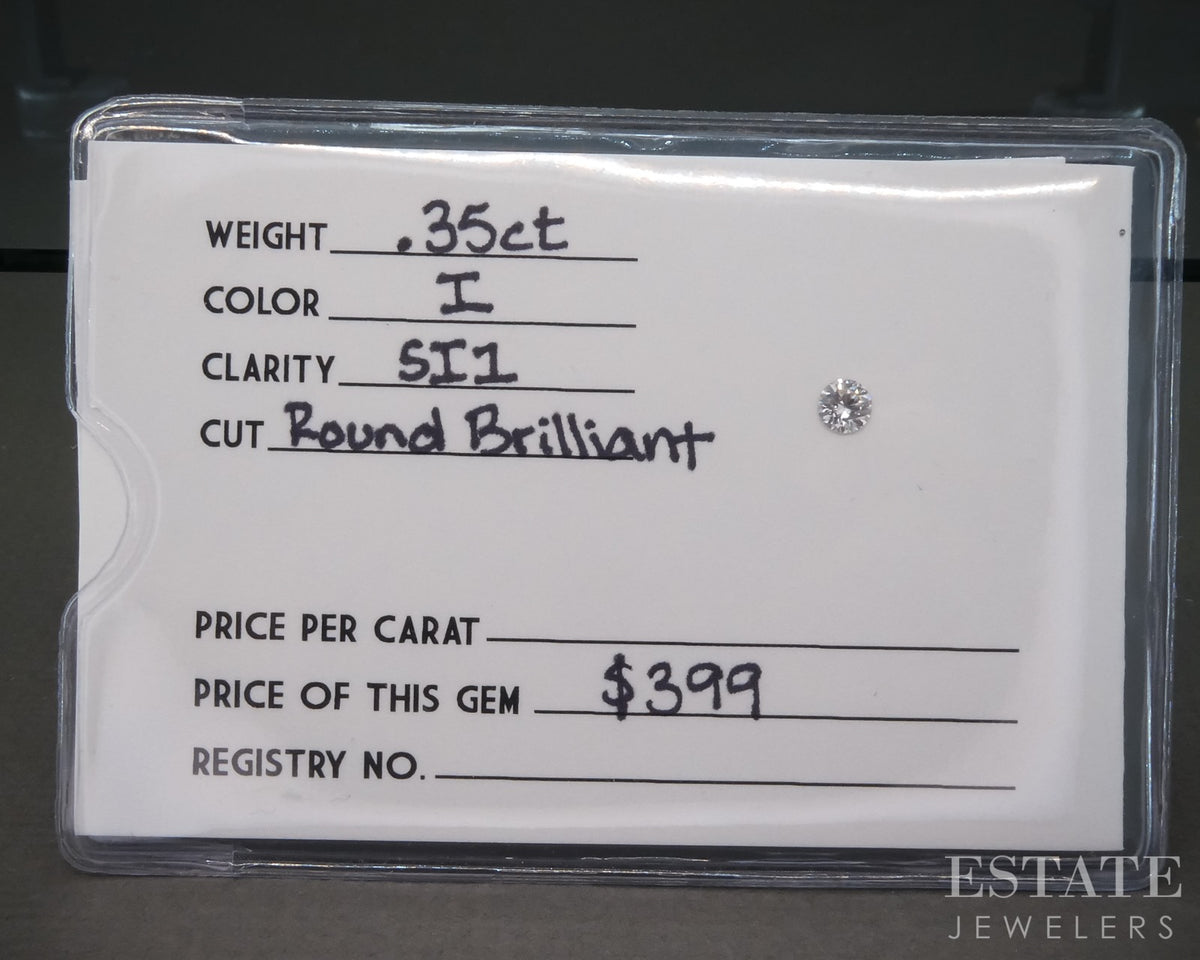 Loose .35ct Round Cut Natural Diamond SI1/I p30440