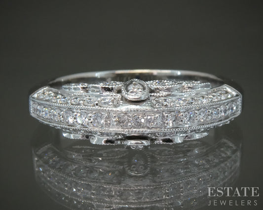 18k Vanilla Gold LeVian Natural .50ctw Diamond Ladies Band Ring 7.9g p27320b