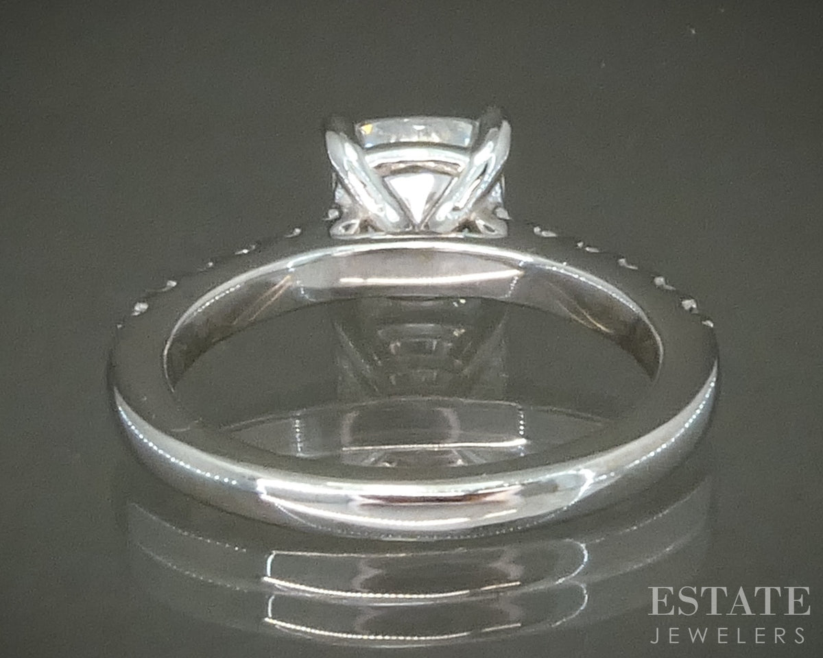 18k White Gold IGI Cushion Lab Created 2.25ctw Diamond Engagement Ring p28151b